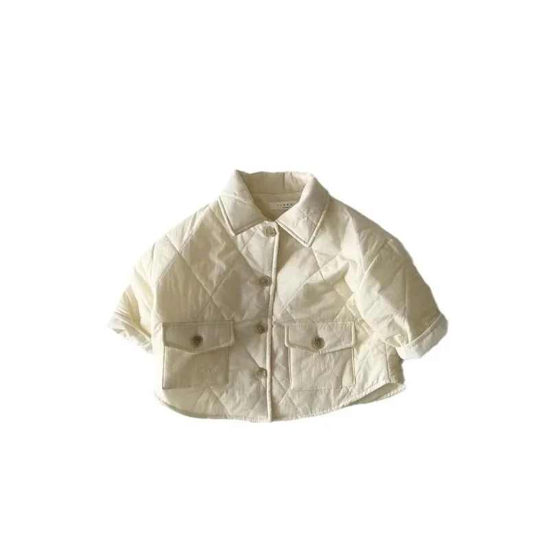 Легкая хлопковая стеганая куртка для мальчиков и девочек детская осеннее теплое