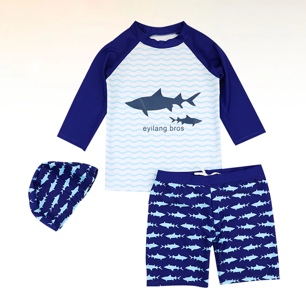 3 шт. в 1 комплекте купальники с изображением акулы солнцезащитный крем