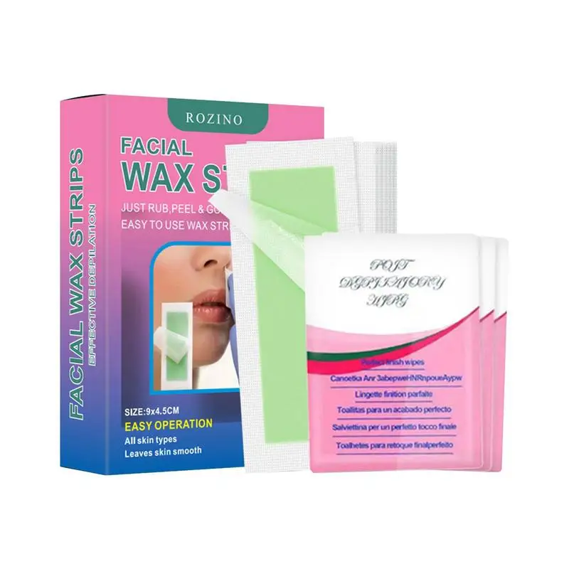 Facial Wax Strips 30Pcs Beeswax Face Hair Remover Hair Removal Waxing Products Long-lasting Face Hair Removal For Women