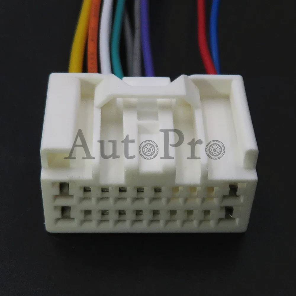 Фото Комплект из 1 шт. 20-контактного разъема ISO для автомагнитолы (AC Assembly Auto CD Stereo) 7283-5843, аудиоразъем для Mitsubishi Pajero V97/V93, Peugeot 4008 №5
