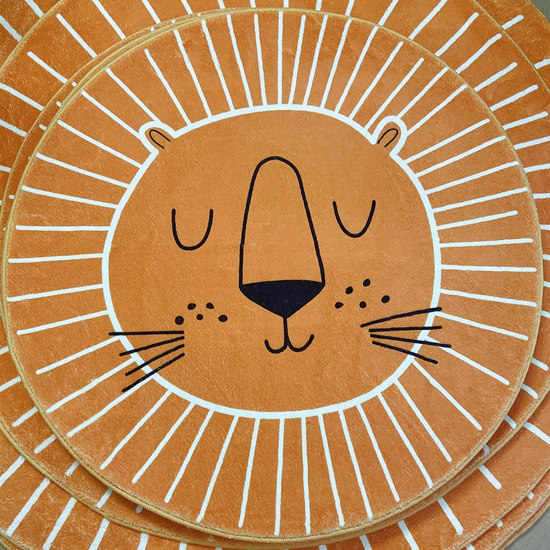 Круглый ковер в скандинавском стиле украшение для детской комнаты милый игровой