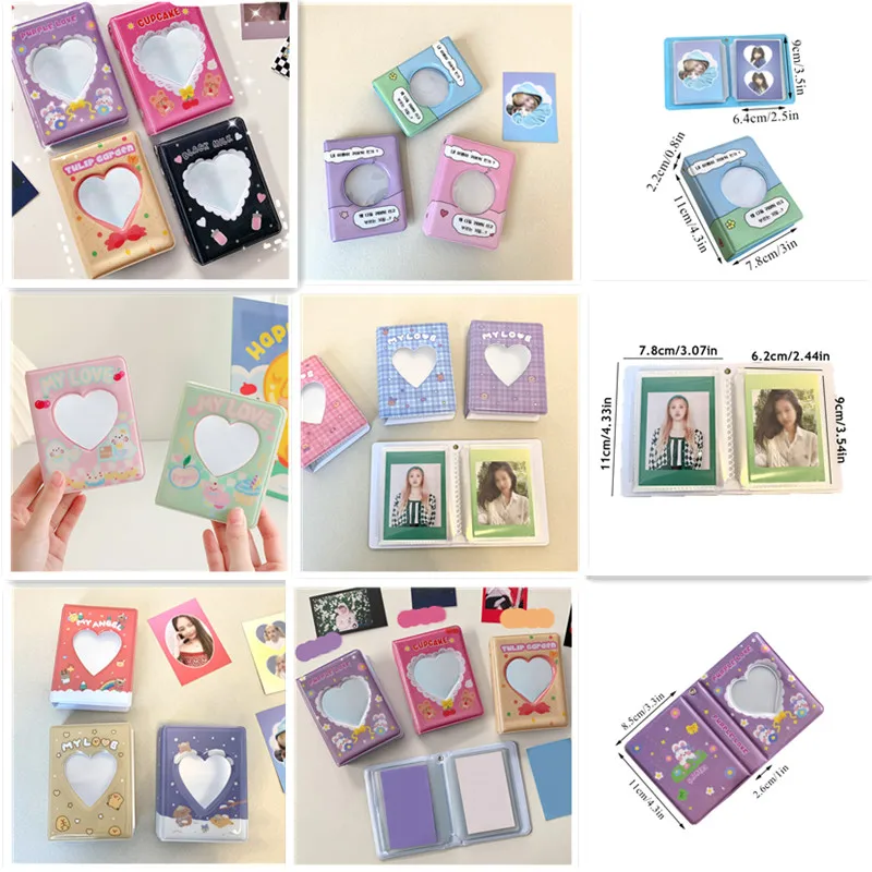 

40 Pockets 3 Inch Photo Album Korean Idol Pictures Storage Book Card Holder Sweet Star Photocard Binder Mini Cards Collect Book