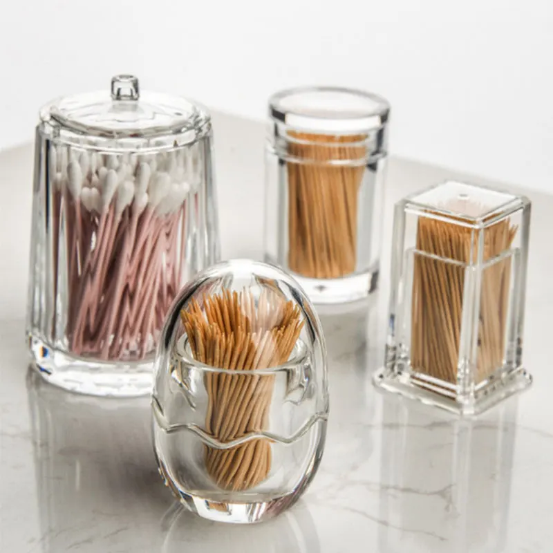 Acrylic Toothpick Bottle For Home Kitchen Storage Gadgets Creative Portable Toothpick Box hotel Toothpick Storage Box