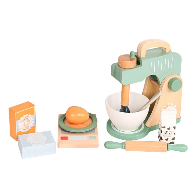 Kid Kitchen Blender Spoon Cookware Playset for Girls Pretend Play Kitchen Toy