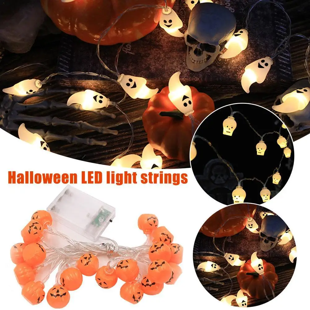 

1.5m 10Led Halloween Light String Pumpkin Skull Eye Balls Ghost Festival Party Lantern Trick Or Treat Happy Halloween Day Decor