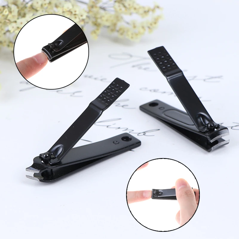 1PC Professional Black Stainless Steel TOE Nail Cutter Nails Trimmer Clipper Machine
