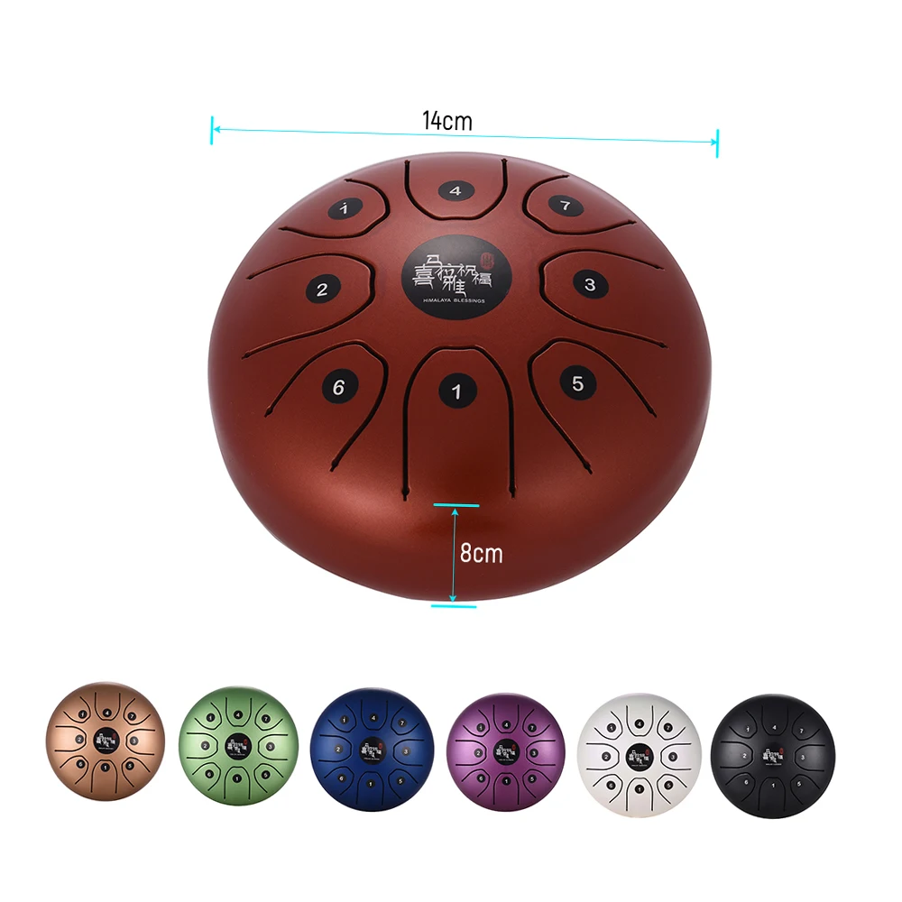 5 дюймовый 8-тоновый стальной барабан C Ключ перкуссионный инструмент ручной из