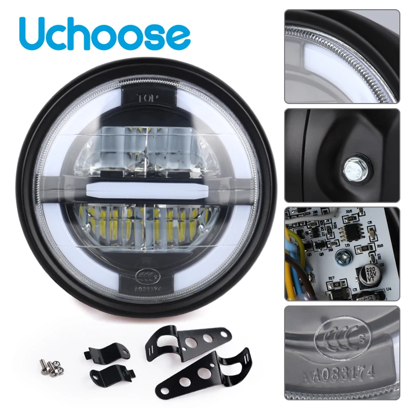 Новинка популярный 7-дюймовый мотоциклетный светодиодный налобный фонарь