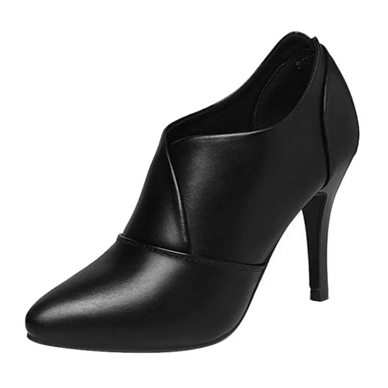 

womens shoes High Heels Ankle Boots Woman Naked Boots Women Autumn/Winter Shoes Thin Heel Female Footware Black Red