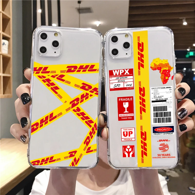 

Hot DHL Express 50th Anniversary soft Phone Case For iPhone iPhone 11Pro XSMax XR 7 8 Plus 12 13mini 12pro 13pro 14pro max cover