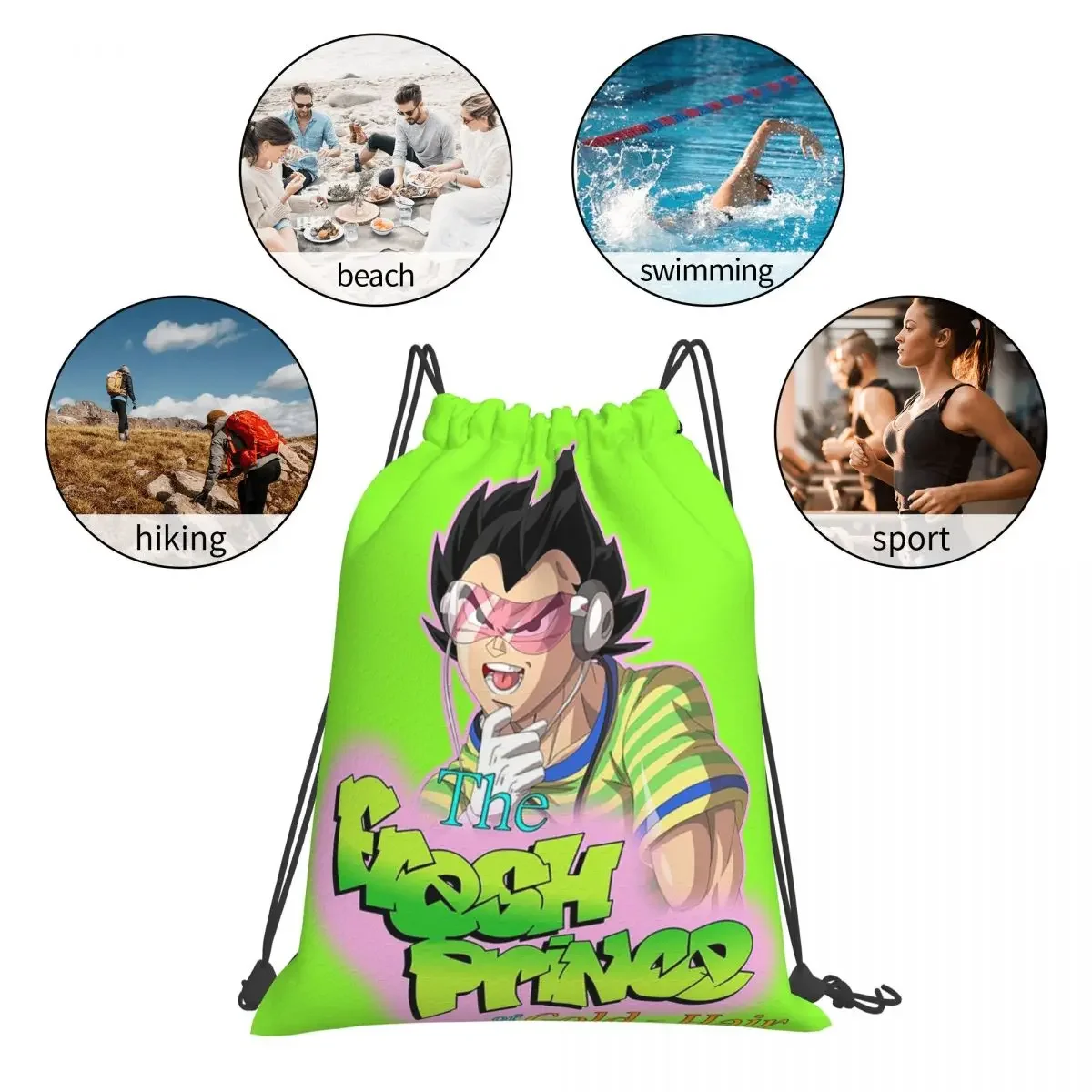 Свежий принц золотых волос рюкзаки портативные сумки на шнурке карманная сумка