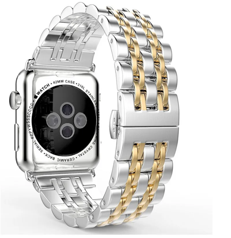 Fashion Classic Stainless Steel Strap for Apple Watch Series 1 2 3 4 5 Watchband for iWatch Edition 40 38 42 44MM accessories