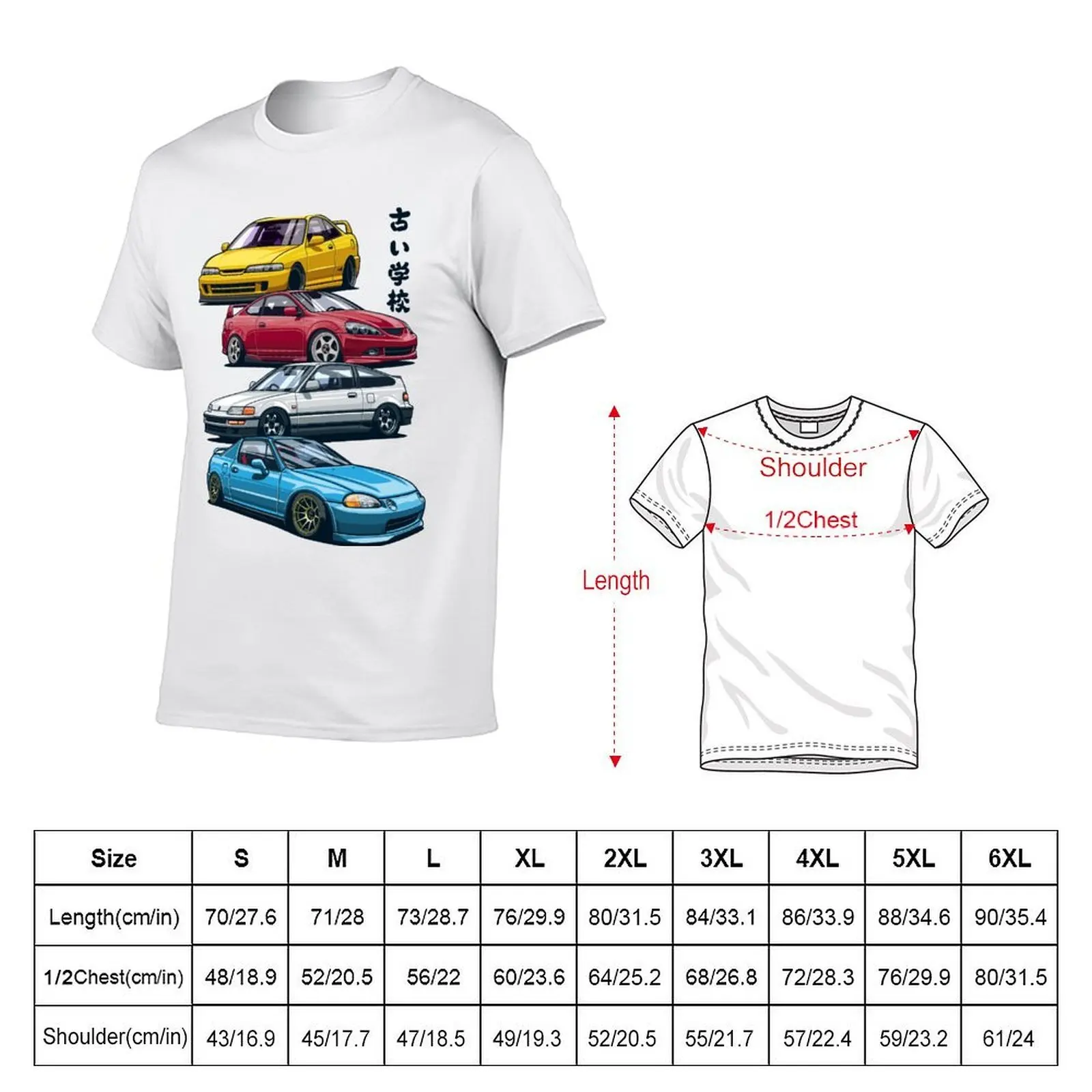 Фото JDM Микс. Футболка Civic, CRX, Integra, спортивная повседневная хлопковая футболка с короткими рукавами №2