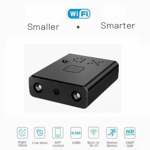 Aubess Wi-Fi XD умная беспроводная видеокамера HD 1080P мини-камера Ip самая маленькая мини-видеокамера Спортивная микро-камера Поддержка GB TF-карты