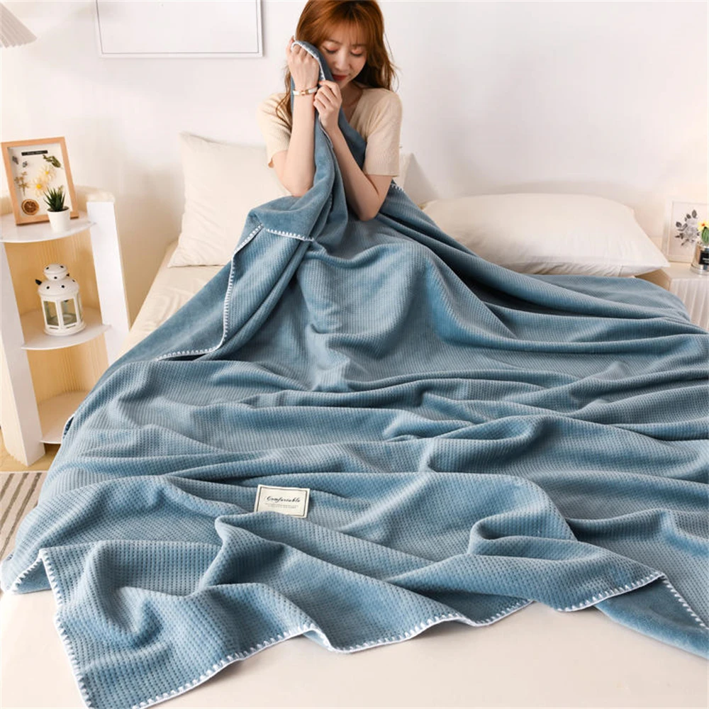 

Fleece Flannel Blankets for Beds Warm Cotton Throw Blanket Bed Cover Air Conditioning Blanket Sofa Cover Office Napping Blanket