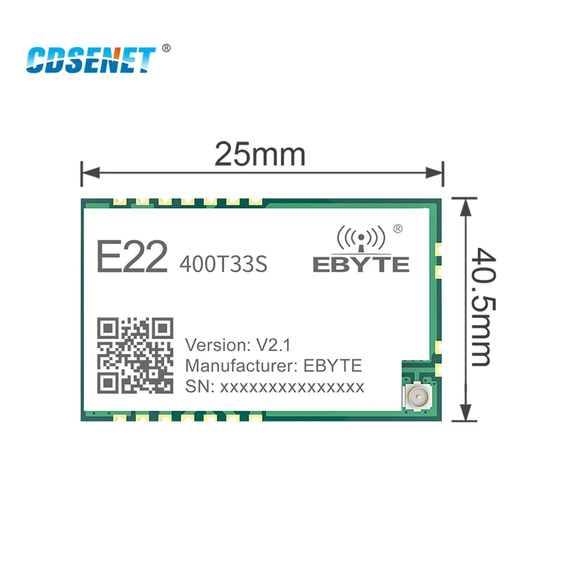 433MHz 470MHz SX1268 Lora RF SMD Wireless Module CDSENET E22-400T33S 33dbm Long Distance 16km Antenna Interface IPEX/stamp hole
