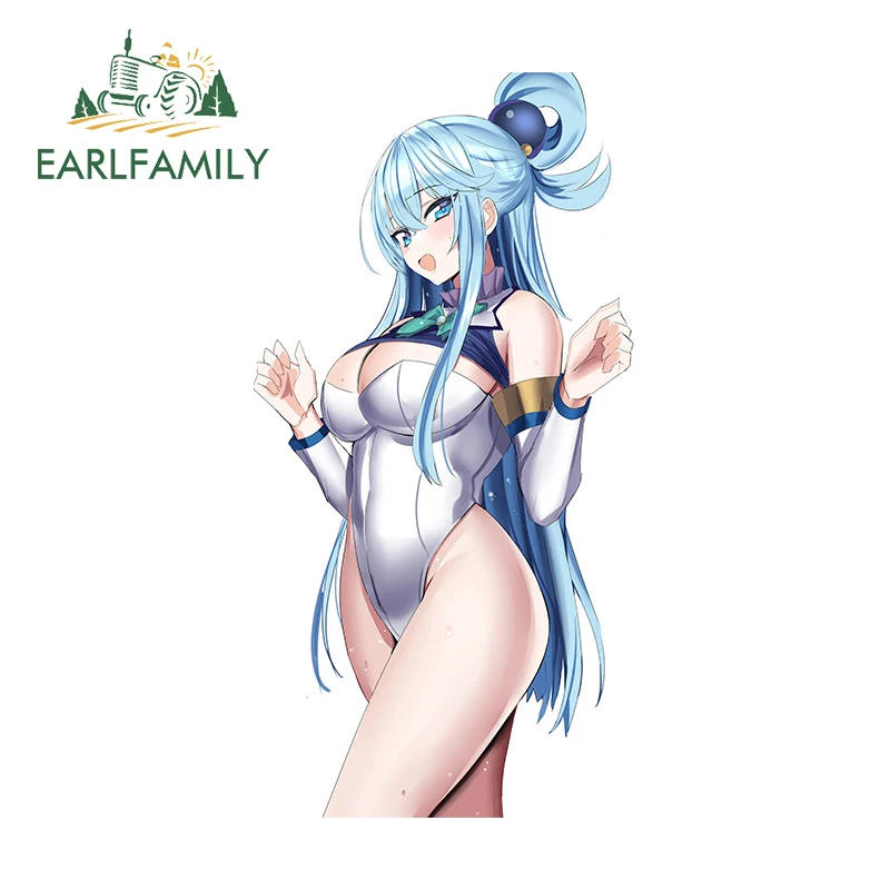 

EARLFAMILY 13 см для Aqua Race Queen, автомобильная наклейка, водонепроницаемая фотовиниловая автомобильная пленка, графическая личность, креативный Де...