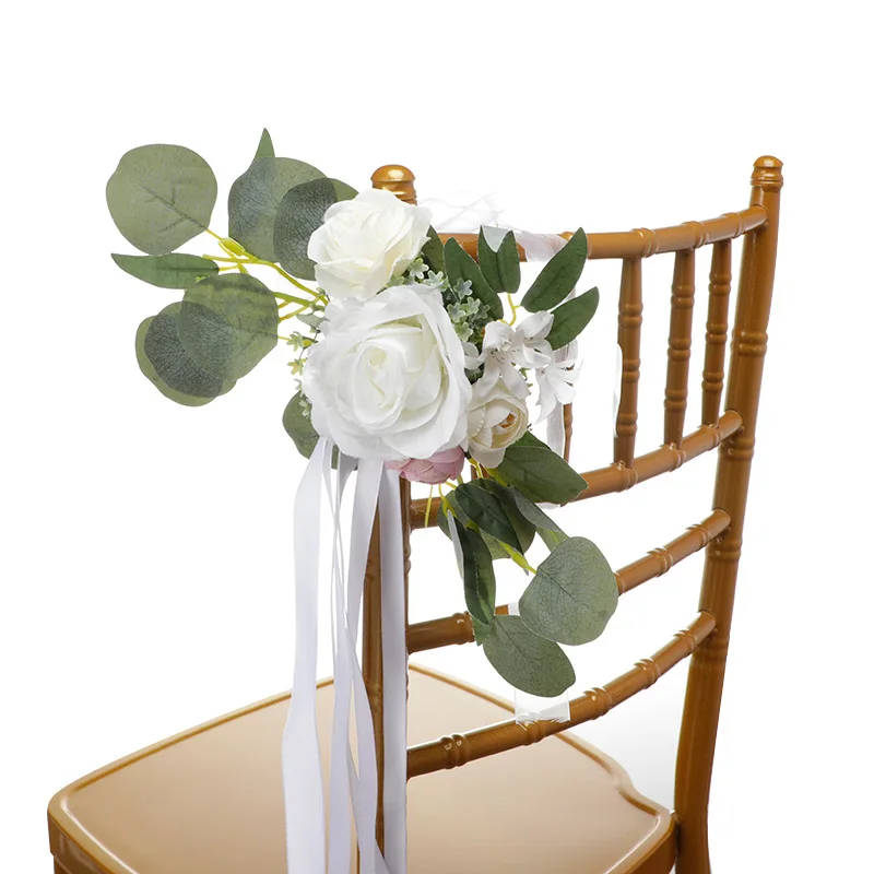 Decorations White Cream French Rustic Aisle Artificial Flowe