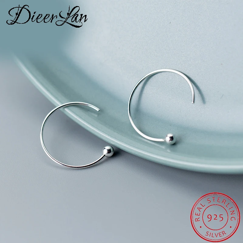 

Женские простые серьги из серебра 925 пробы