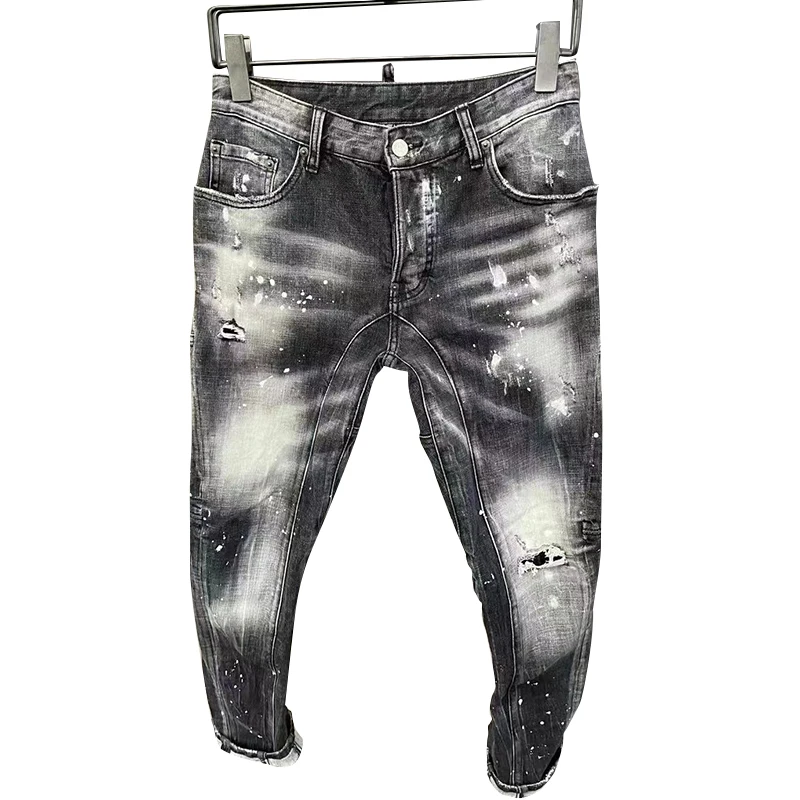 

The 2023 new StarBags DSQ men's Spring and Autumn straight tube slim hole trendy casual versatile jeans