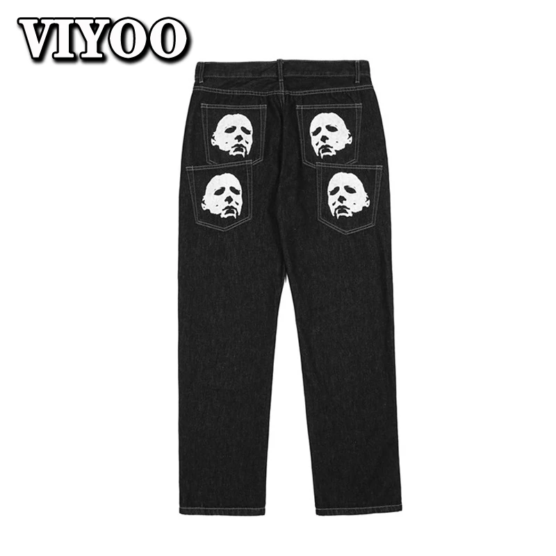 Spring Print Baggy Trousers Jeans Men Fashion Clothes Y2k Jeans Hip Hop Vintage Streetwear Men's Harajuku Denim Wide Pants Women
