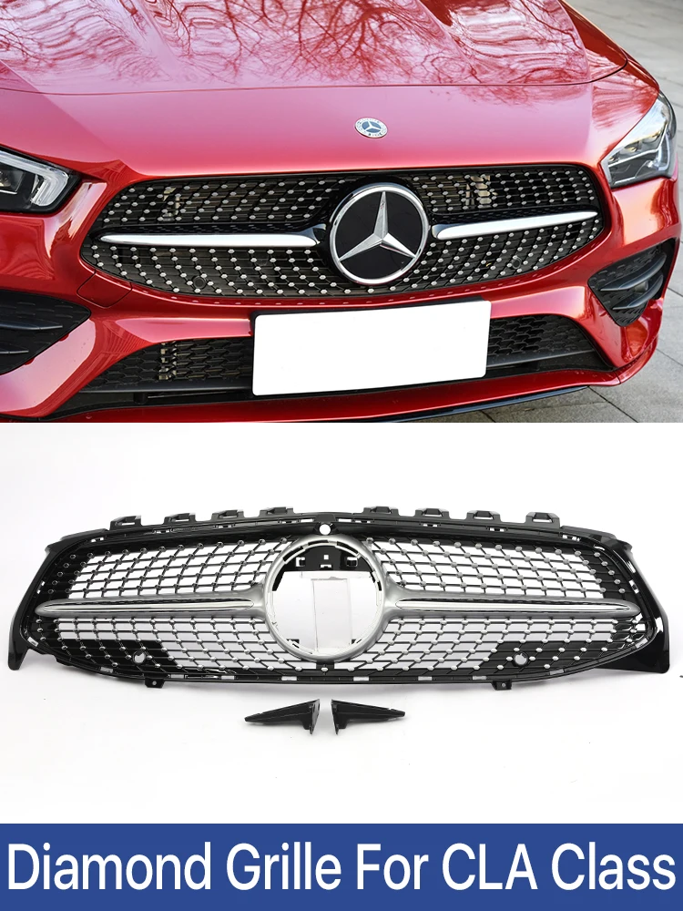 

Передний бампер, радиатор, Алмазная решетка для Mercedes Benz CLA W118 CLA180 CLA200 CLA250 CLA260 CLA45 A @ M-G 2019 2020 2021 2022