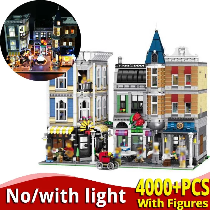 

Конструктор «городской центр» в сборе, Квадратный Кубик, модель, уличный вид, архитектура, серия 10255, детская игрушка, день рождения, Рождест...