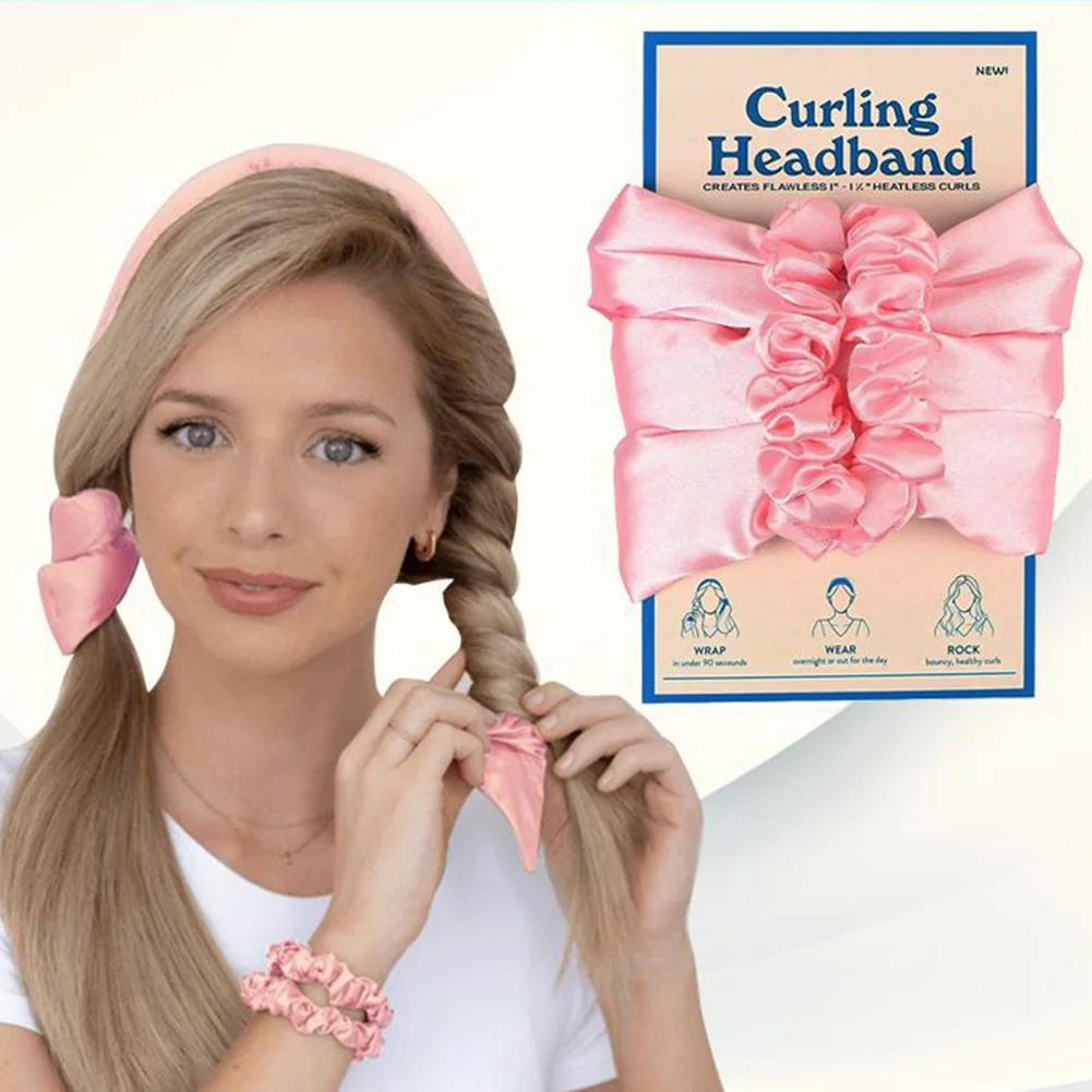 

Heatless Curling Rod Headband No Heat Hair Curlers Ribbon Hair Rollers Sleeping Soft Curl Bar Wave Formers DIY Hair Styling Tool