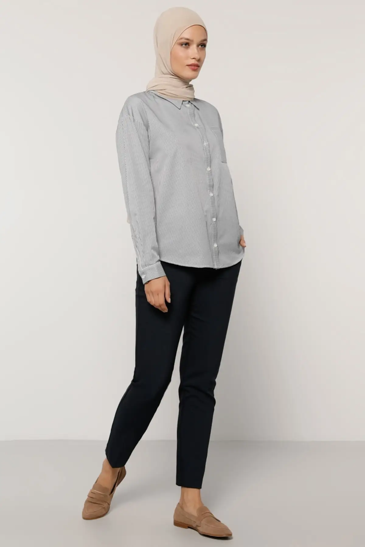 

Women Navy narrow-leg pants Women's Islamic Clothing Pants