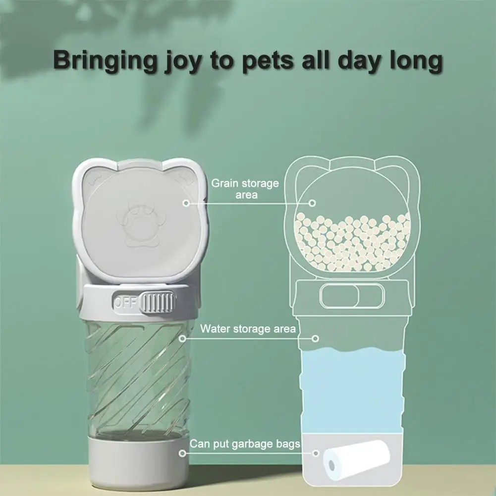 

1 Set Dog Food Feeder Practical Foldable Cute Shape for Outdoor Pet Feeder Bottle Cat Food Feeder