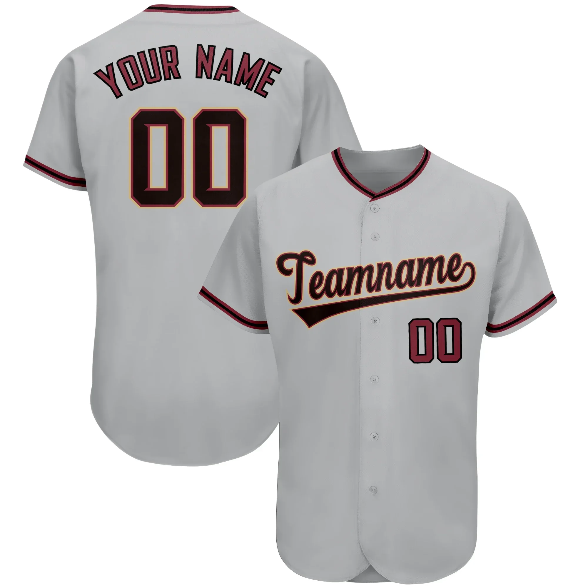 Фото Custom Baseball Jersey Team Name/Number Print Mesh Washable Breathable Soft Full Button Sportswear for Men/Lady/Kids Big size №4
