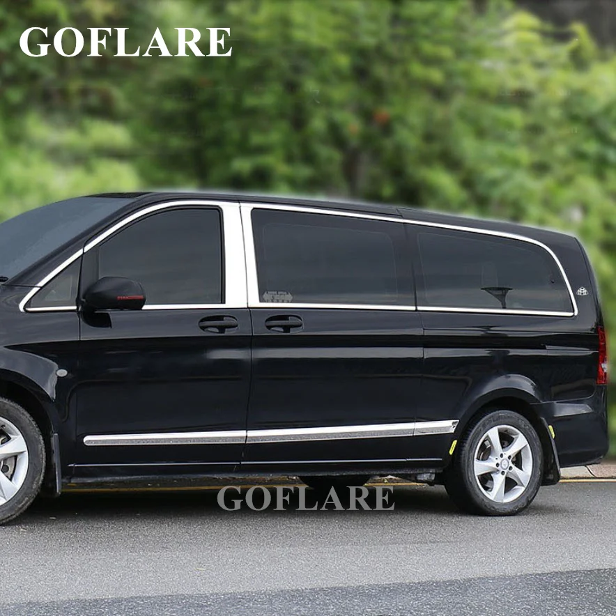 

For Mercedes Benz Vito Metris V-Class W447 2015-2020 2022 Window Sill Protector Cover Strips Molding Frame Trims Car Accessories