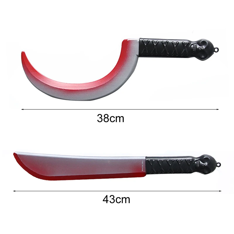 Ручная поддельная пила кровавое оружие нож страшные украшения на Хэллоуин для