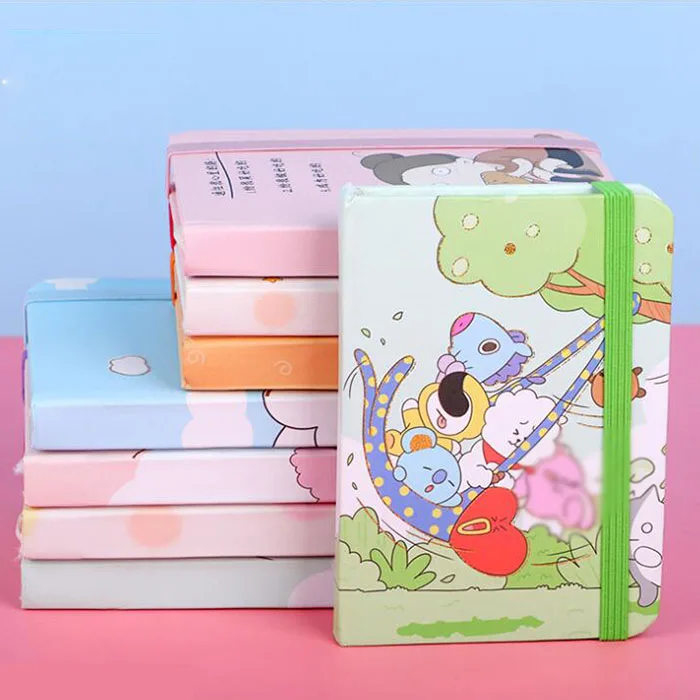 

8 pcs/lot Cartoon Animal Hard Cover A6 Notebook Cute Portable Note Book Diary Planner Stationery gift School Supplies wholesale