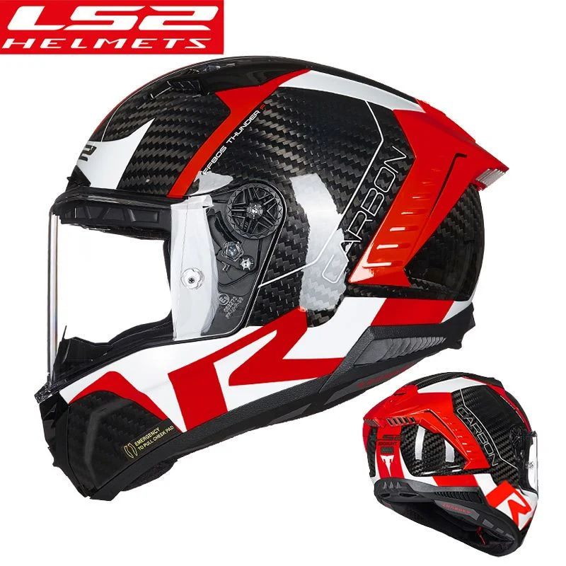 

LS2 THUNDER Full Face Motorcycle Helmet ls2 ff805 carbon fiber helmets double D-ring