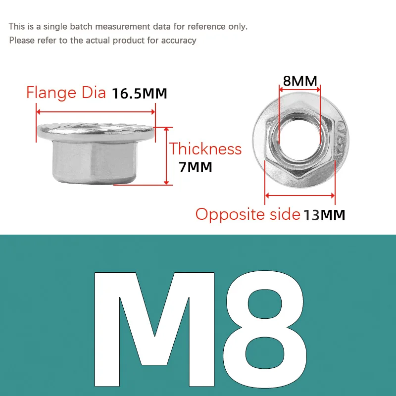 

Фланцевые гайки из алюминиевого сплава M5 M6 M8 M10 DIN692