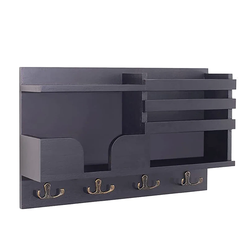 Настенный держатель для ключей с полкой