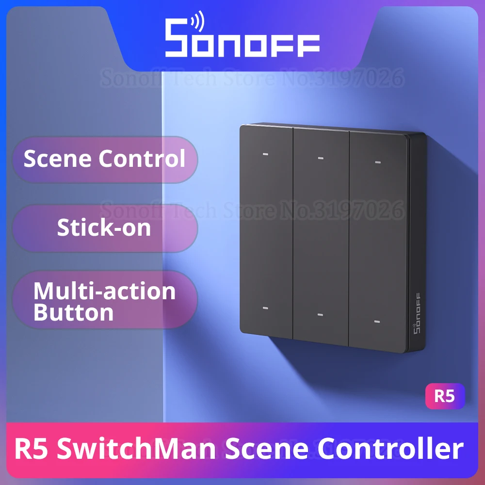 Контроллер сцен SONOFF SwitchMan R5 6-клавишный пульт дистанционного управления со