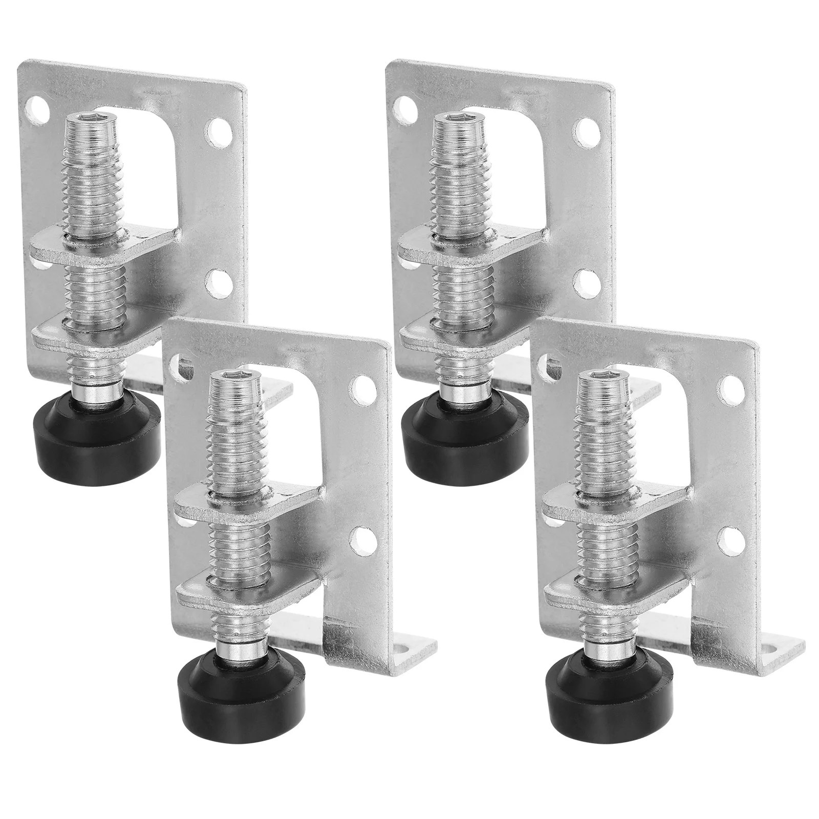 

4 Pcs Wardrobe Adjustable Legs Brackets Heavy Duty Level Feet Corner Leveler Steel Bed foot