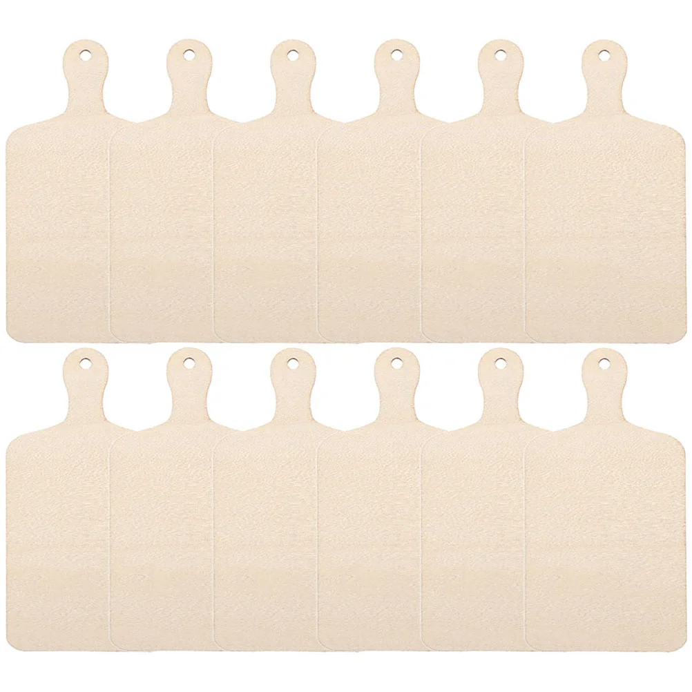 

12 Pcs Bulk Kids Toys Graffiti Chopping Board Wood Piece DIY Tray Miniature Unfinished Children Wooden Household Craft