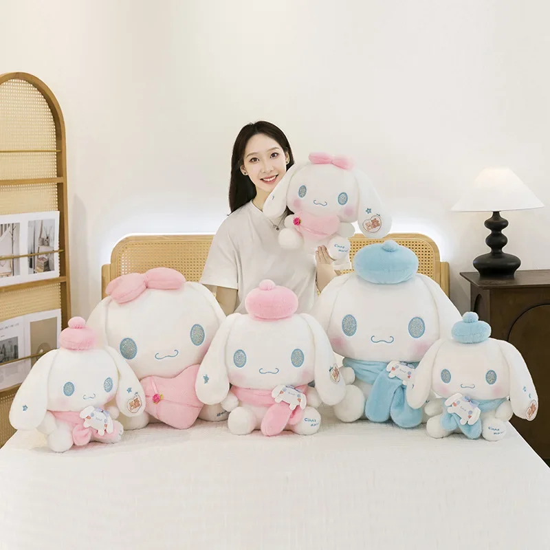 Фото 55 см Kawaii Sanrio плюшевая игрушка Cinnamoroll мягкая кукла со шляпой в форме сердца большая мягкая кукла для детей подарок на день рождения и Рождество идеальный №2
