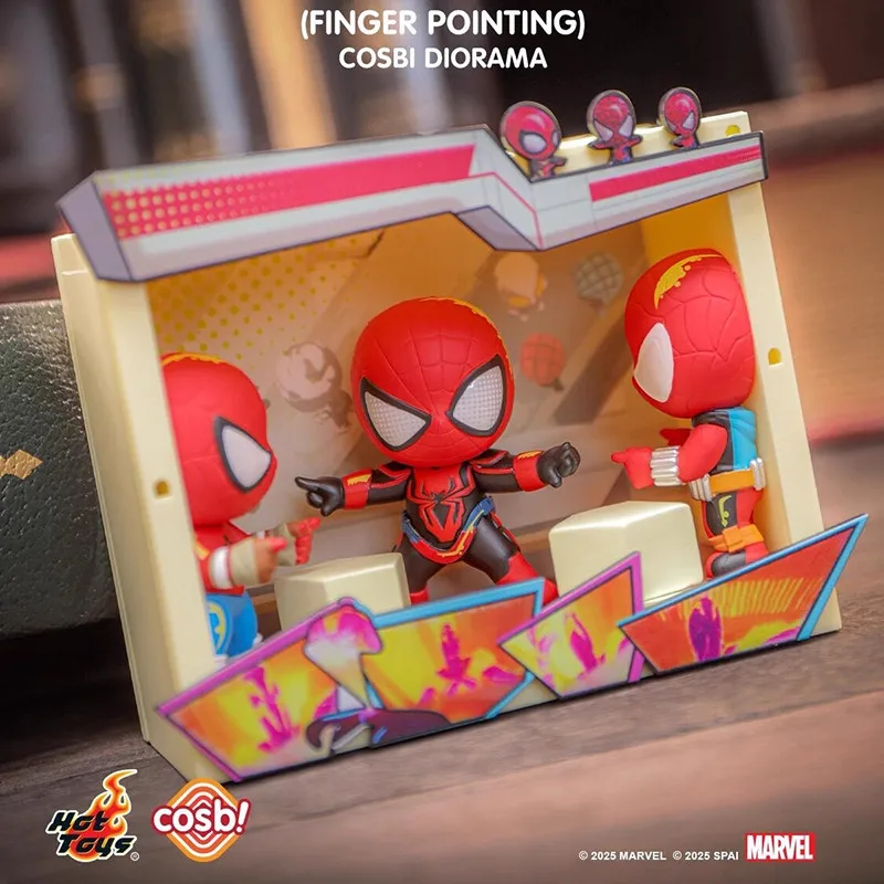 Оригинальная мини-фигурка Hot Toys Spider-Man: Через вселенную паука (серия Cosbi) в слепой коробке, коллекция диорам, украшение для рабочего стола, подарок. (art.: 3920dcffff3e2) - 3920dcffff3e2