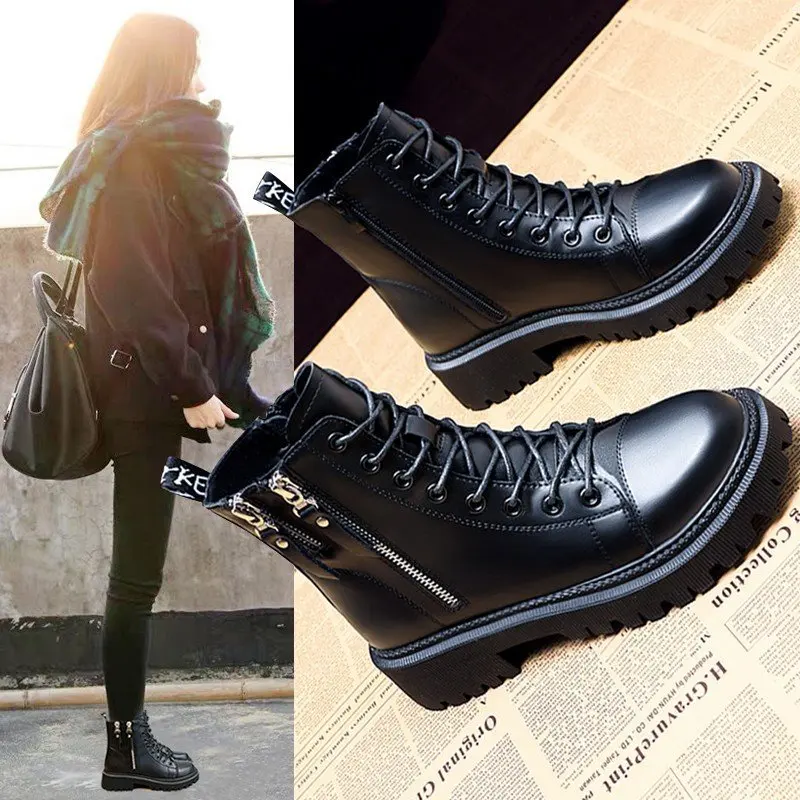 

Women Boots New Women Pu Fashion Winter Boots Increase Double Fashion Zipper Style Girl Boots Women's Shoes Platform Shoes