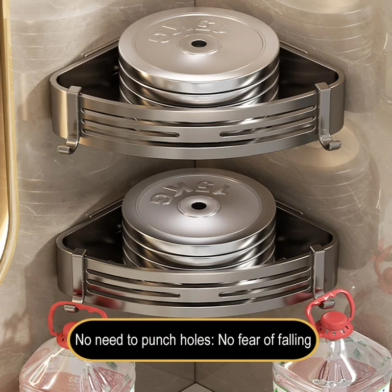 Полки для ванной комнаты из алюминиевого сплава без перфорации утолщенный