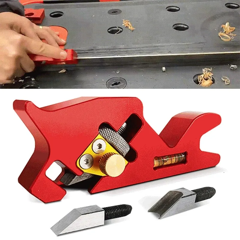 

Woodworking Edge Corner Plane 45 Degree Bevel Fillet Manual Planer Chamfering and Trimming Aluminum With Two Cutter Heads