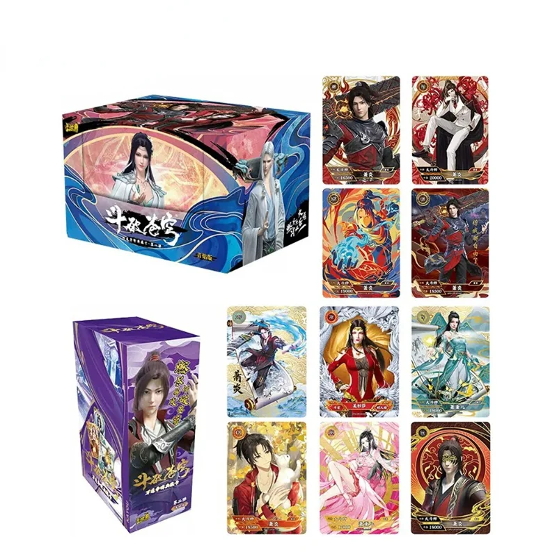 

Kayou Fights Break Spheres Cards Collection Box Anime Party Games Playing Toys Board Table Gift Boxes Album Xiao Yan Medusa