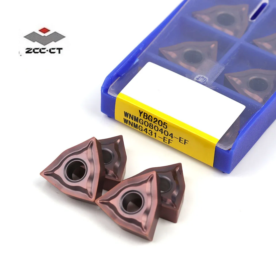 

10pcs WNMG080404-EF WNMG080404-EF YBG205 ZCC.CT carbide tool blades for stainless steel high-quality CNC blades