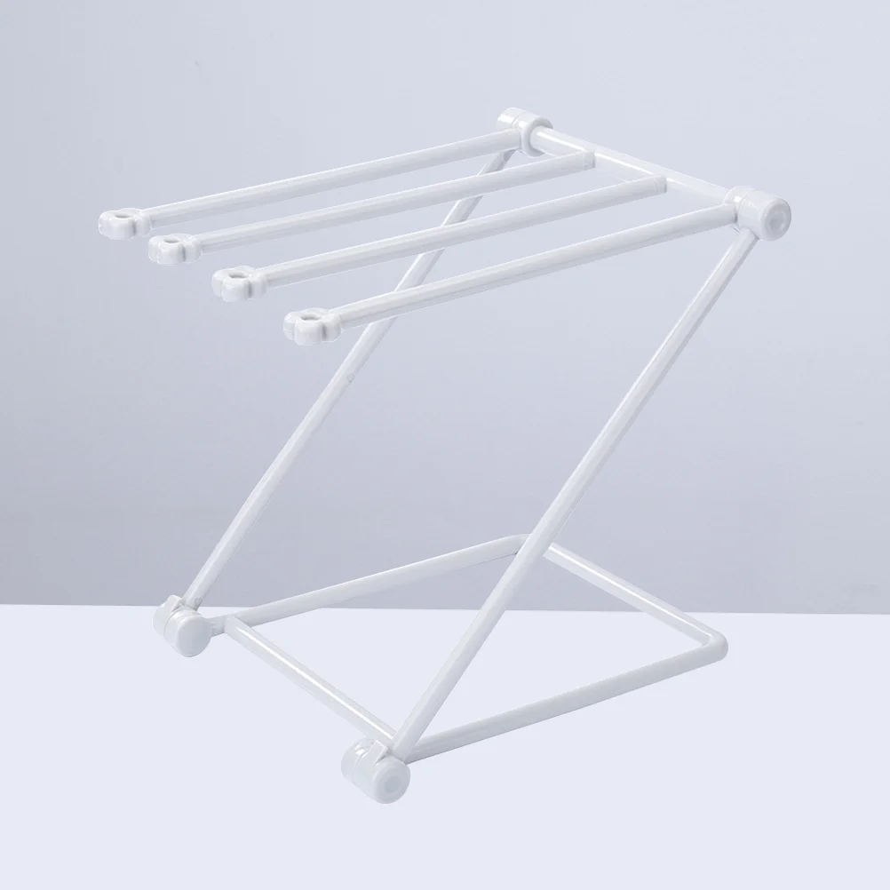 

Vertical Cloth Rack Kitchen Cup Holder Towel Countertop Storage Foldable Dish Cloths