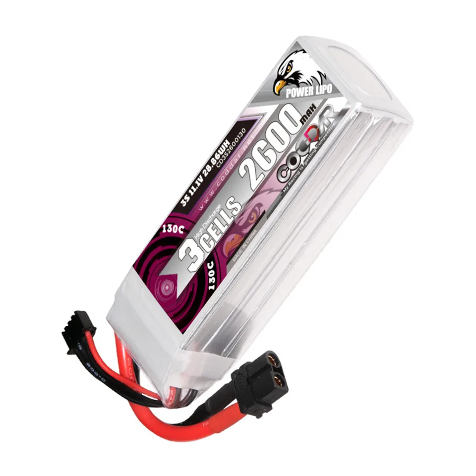 

3S 4S 6S 2600MAH 11,1 V 14,8 V 130C Lipo Battery XT60 Plug Connector для FPV RC Racing Drone Tinywhoop Frame Parts