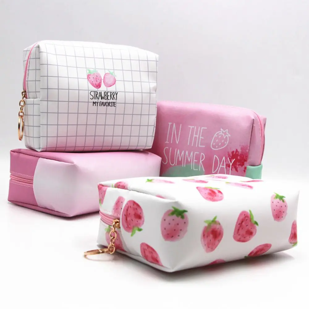 

2023 Strawberry Creative Large-Capacity Travel Organizer Makeup Pouch Clutch Bag Wash Bag Cosmetic Bag Gifts